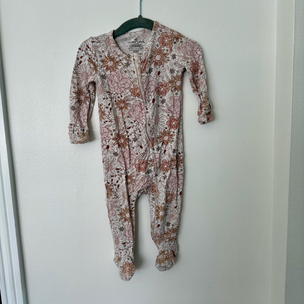 {Caden Lane} Boho floral footie pajamas